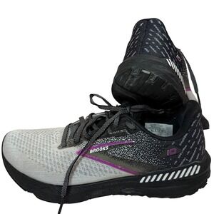 Brooks Launch GTS 10 Womens Running Shoes Black White Purple 1203991B085 Size 7